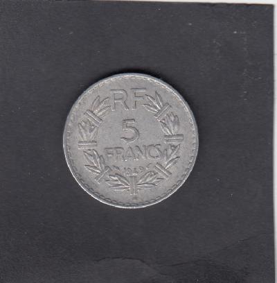 Beschrijving: 5 Francs  